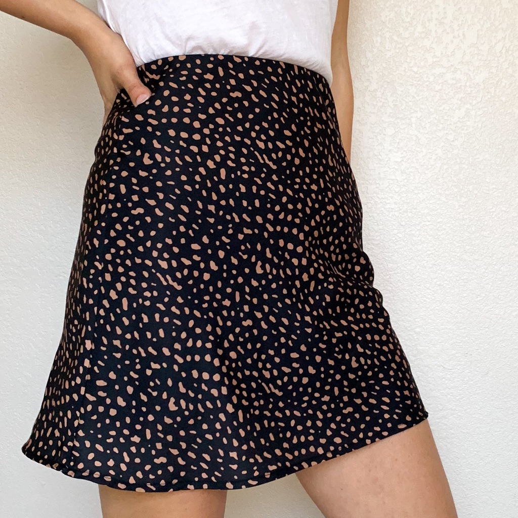 Urban Outfitters Black Chetah Animal Print Skirt